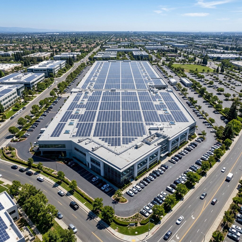 Commercial Solar Installation Array